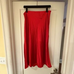 NWT Madewell Satin Midi Skirt Size 10
